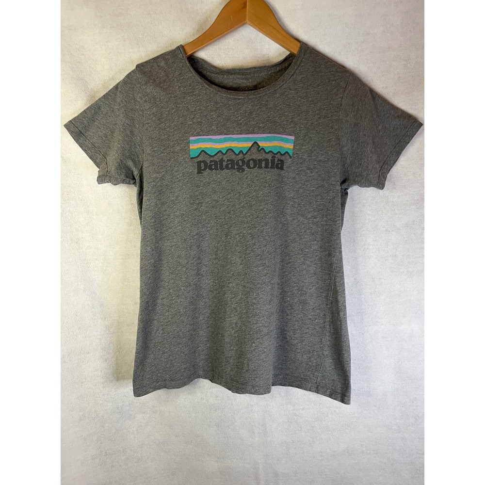 Patagonia Women's Tee S Gray 100% Organic Cotton Made In USA Regular Fit